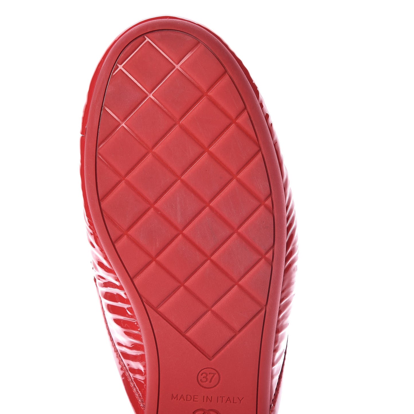 Patent Calfskin CC Mules 37 Red