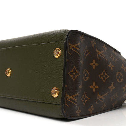 Louis Vuitton Calfskin Monogram On My Side MM Laurier Green Toffee Latte Beige 9 of 9