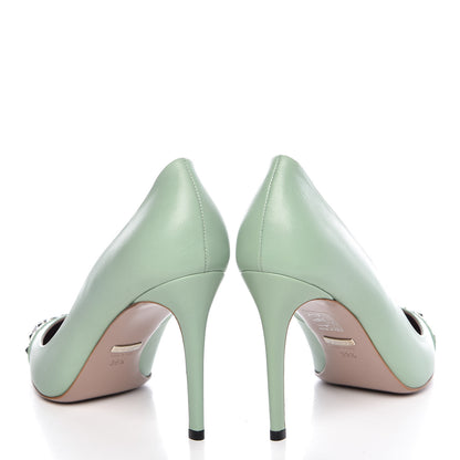Gucci Malaga Kid Studded Cap Toe Coline Pumps 39.5 Plantation 5 of 12