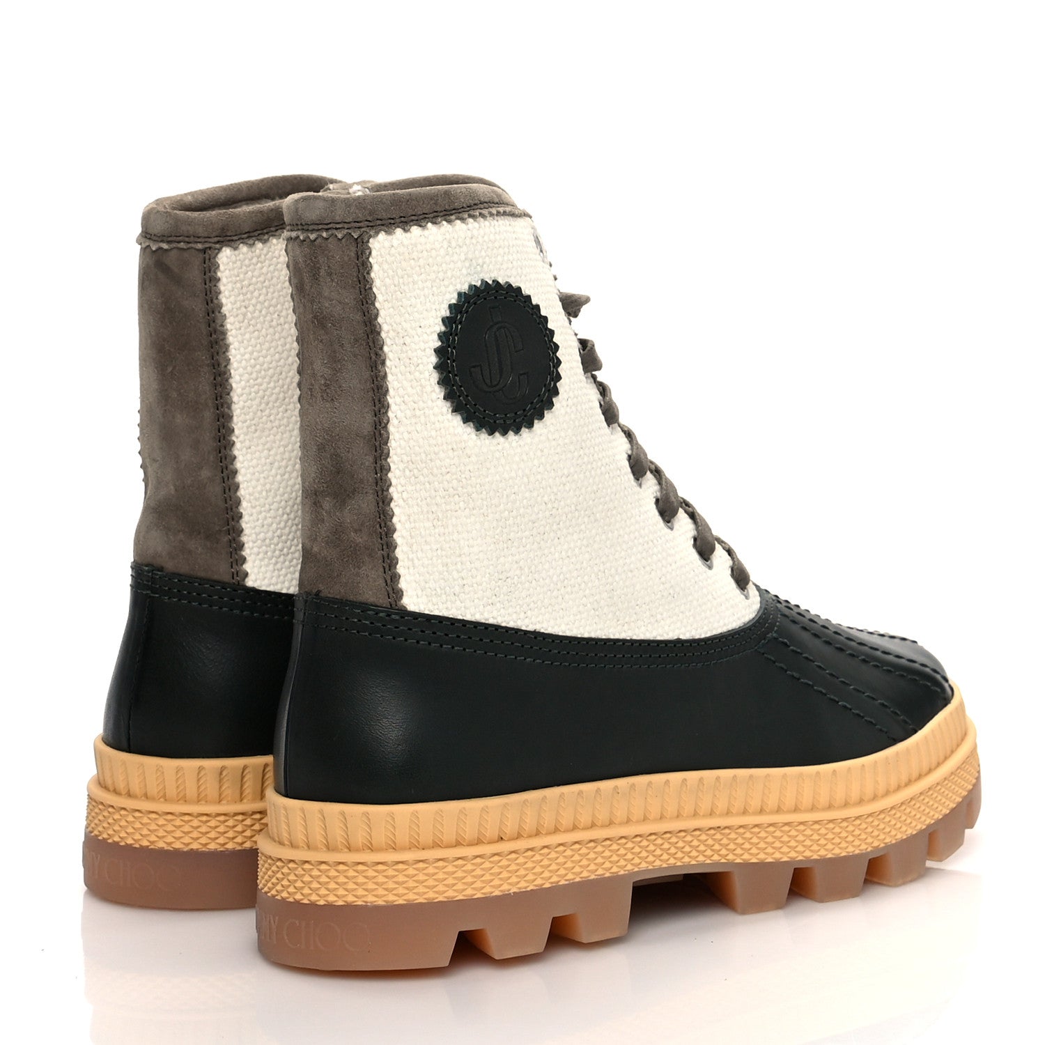 Jimmy Choo Calfskin Shearling Oskar Boot 36.5 Sea Green Latte 4 of 9