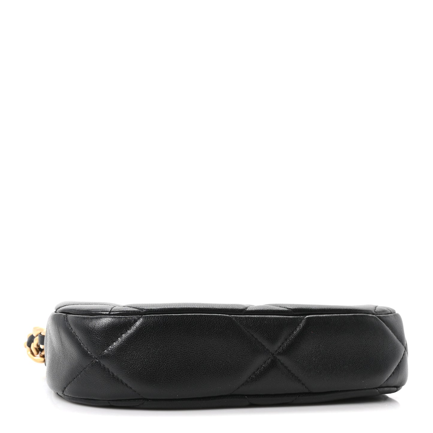 Lambskin Quilted Chanel 19 Hobo Clutch With Chain Black