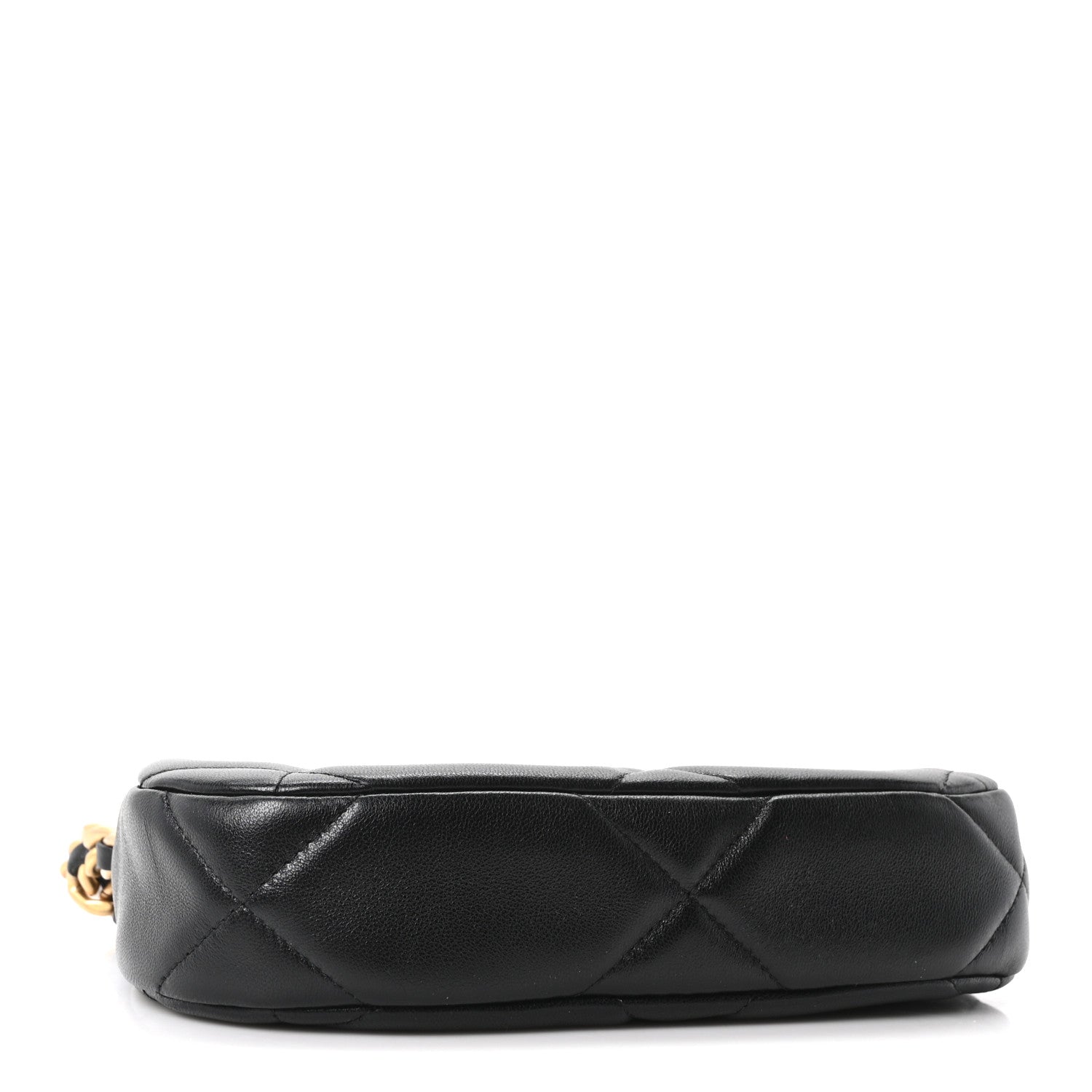 Chanel Lambskin Quilted Chanel 19 Hobo Clutch With Chain Black 4 of 10