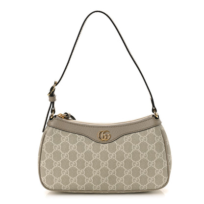 Gucci GG Supreme Monogram Textured Dollar Calfskin Small Ophidia Hobo Beige Mystic White Oatmeal 1 of 8