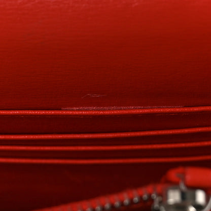 Saint Laurent Calfskin Monogram Sunset Chain Wallet Rosso 8 of 12