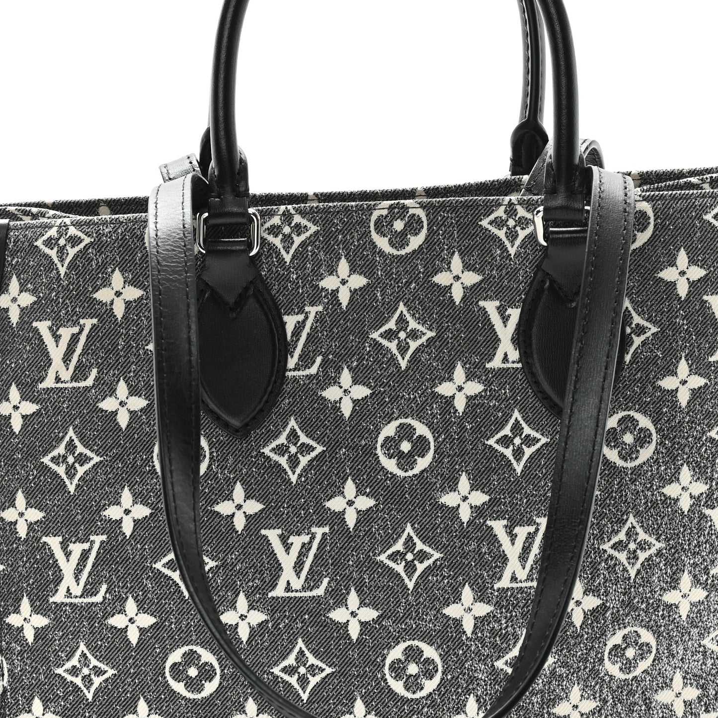 Monogram Jacquard Denim Onthego MM Black