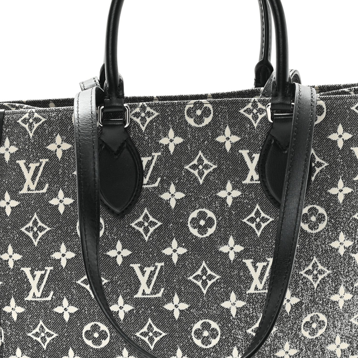 Louis Vuitton Monogram Jacquard Denim Onthego MM Black 7 of 10