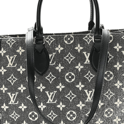 Louis Vuitton Monogram Jacquard Denim Onthego MM Black 7 of 10