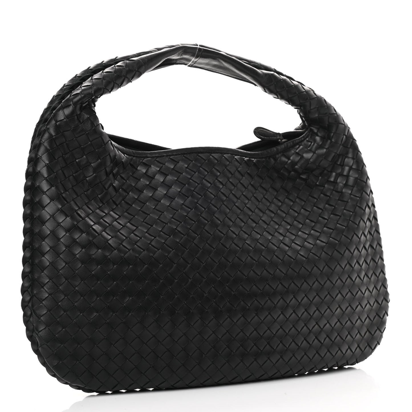 Nappa Intrecciato Medium Veneta Hobo Black