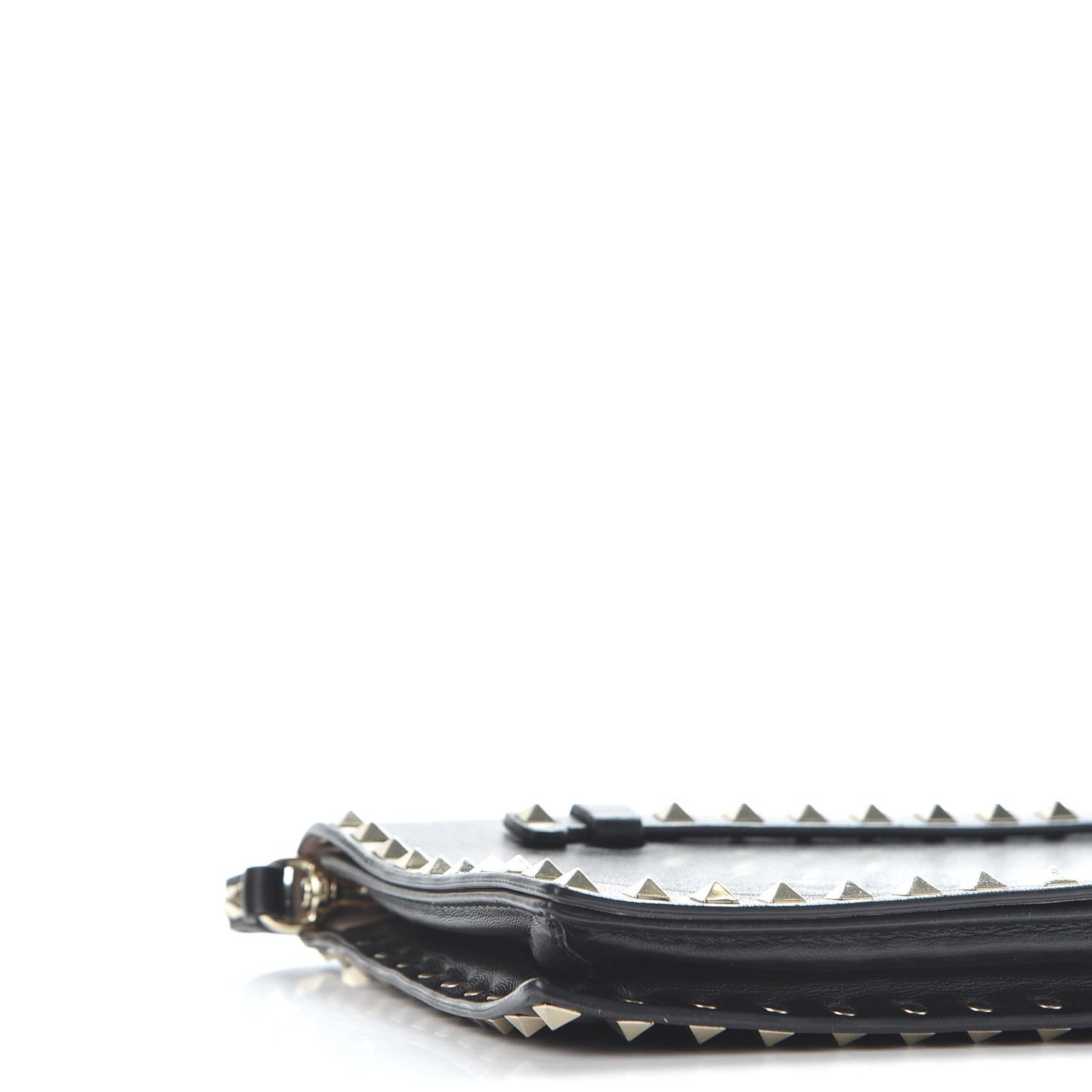 Nappa Rockstud Wristlet Clutch Black