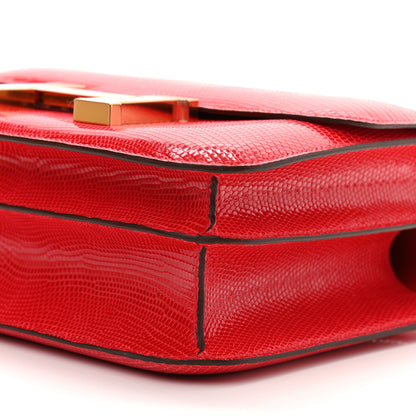 Hermes Lizard Constance 24 Rouge Exotique 10 of 13