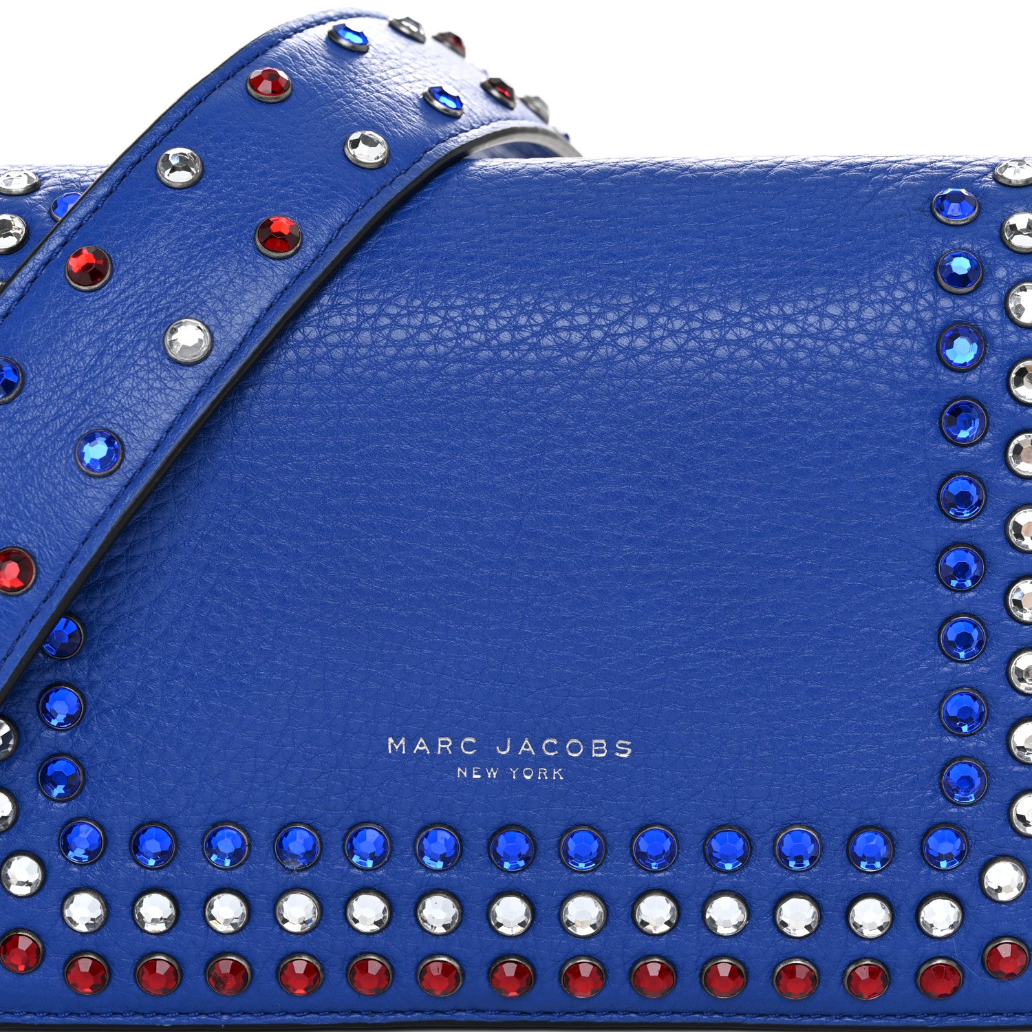 Marc Jacobs Calfskin Crystal Pretty Young Thing Crossbody Cobalt Blue 8 of 10