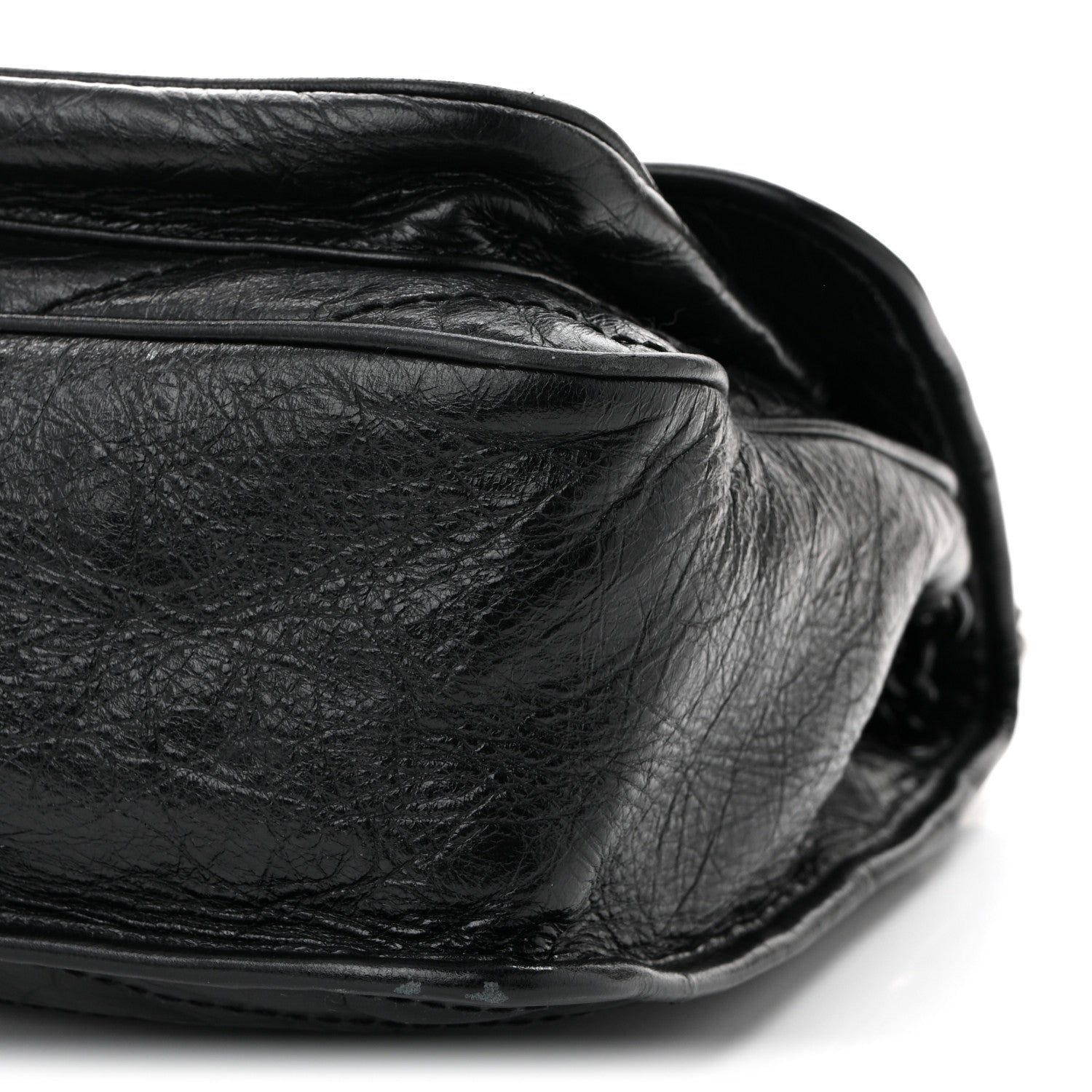 Saint Laurent Crinkled Calfskin Matelasse Monogram Medium Niki Chain Satchel Black 10 of 11