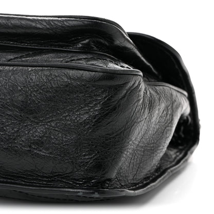Saint Laurent Crinkled Calfskin Matelasse Monogram Medium Niki Chain Satchel Black 10 of 11