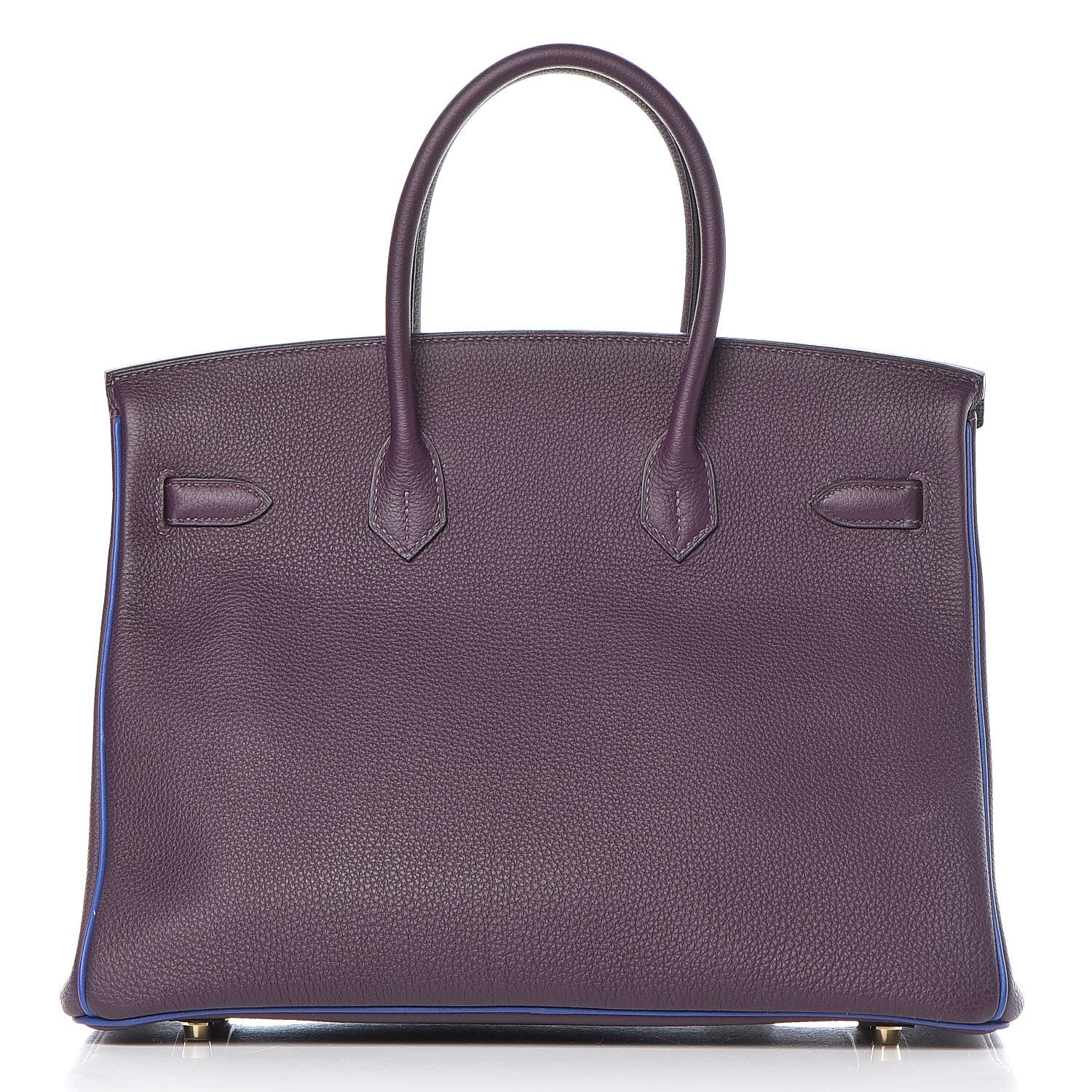 Hermes Togo Horseshoe Birkin 35 Raisin Bleu Electrique 4 of 30