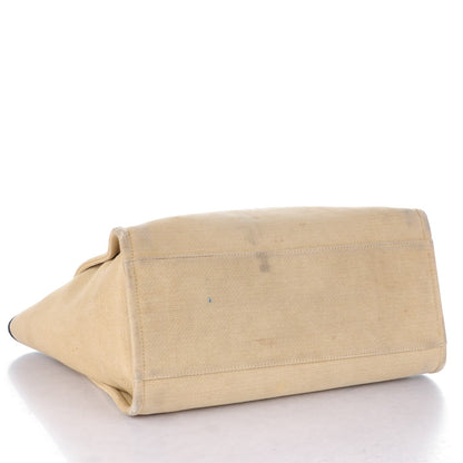 Chanel Canvas Large Deauville Tote Beige Black 4 of 14