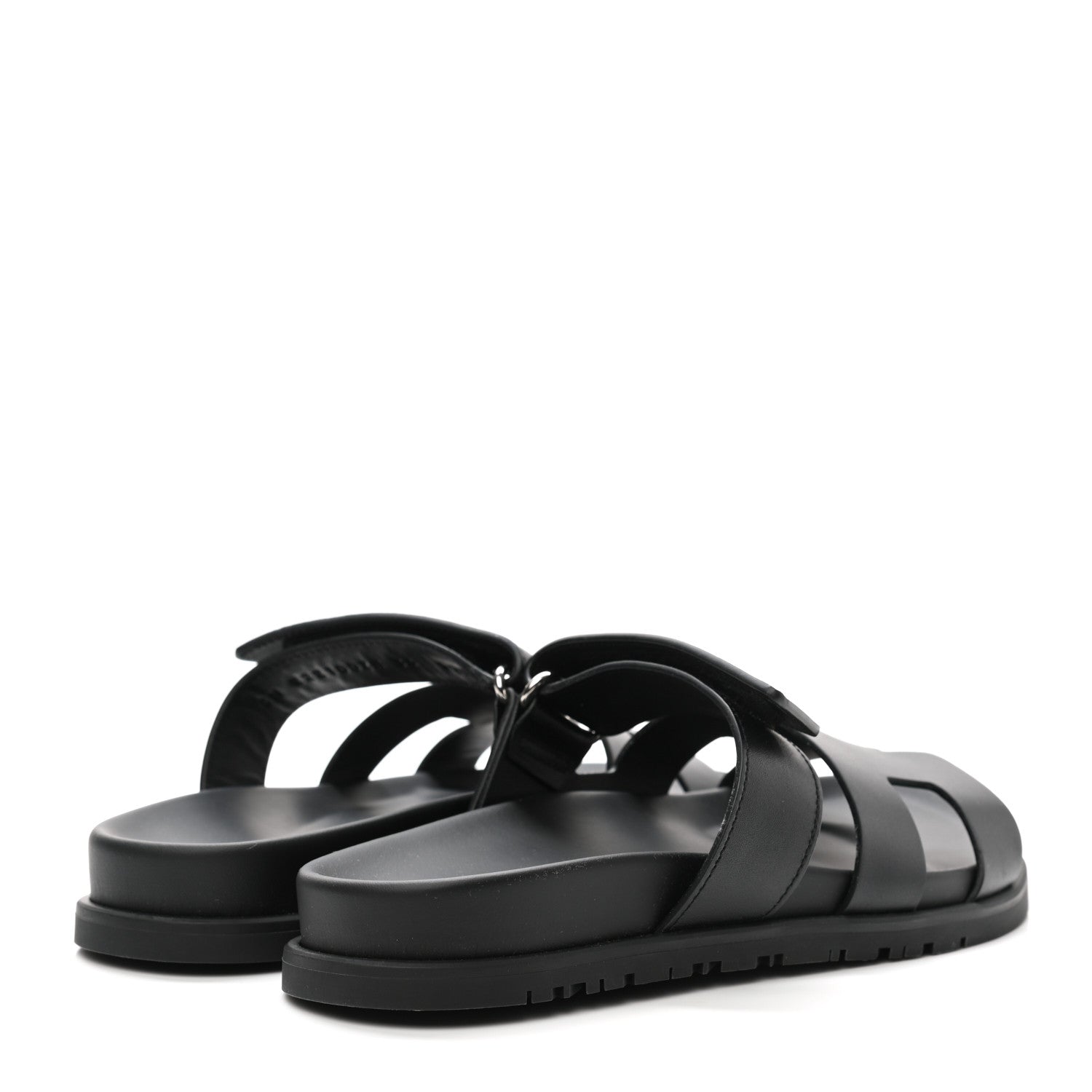 Hermes Calfskin Womens Chypre Sandals 36 Black 4 of 9