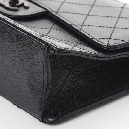 Chanel Caviar Stitch Medium Single Flap So Black 10 of 11