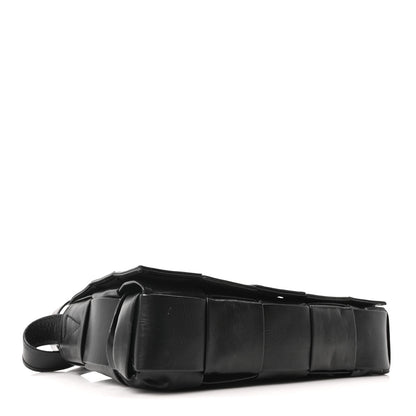 Bottega Veneta Paper Calfskin Maxi Intreccio Cassette Crossbody Bag Black 4 of 10