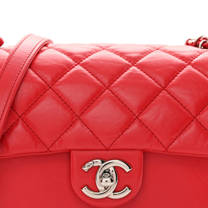 Chanel Aged Calfskin Quilted Express Zip Around Flap Red 8 of 10