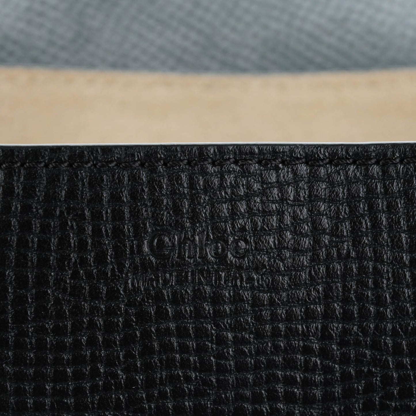 Grained Calfskin Lambskin Drew Shoulder Bag Black