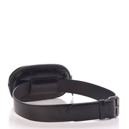 Gucci Patent Rubber Game Patch Logo Belt Bag 75 30 Black 3 of 10