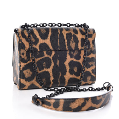 Louis Vuitton Calfskin Wild Animal Print Twist Shoulder Bag MM 2 of 9