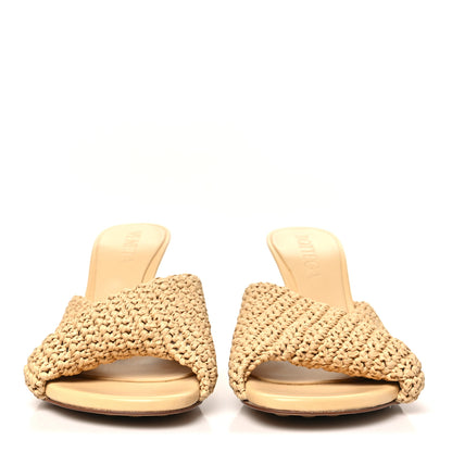 Bottega Veneta Raffia Blink Mule Sandals 39.5 Natural 3 of 8
