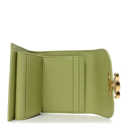 Celine Shiny Calfskin Small Triomphe Wallet Light Jade 5 of 7