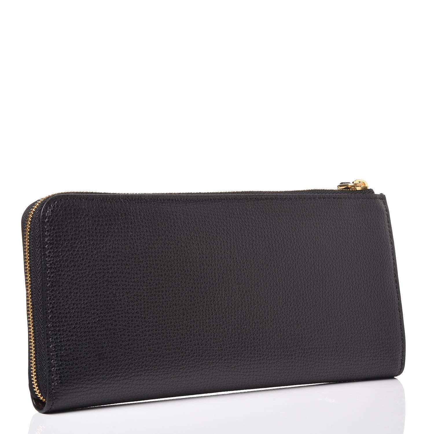 Mulberry Cross Grain Calfskin Long Part Zip Wallet Black 4 of 9
