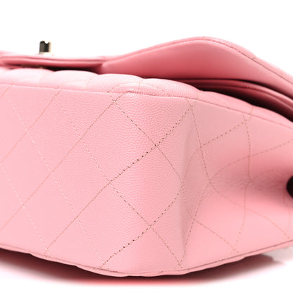 Chanel Caviar Quilted Jumbo Double Flap Pink 10 of 10