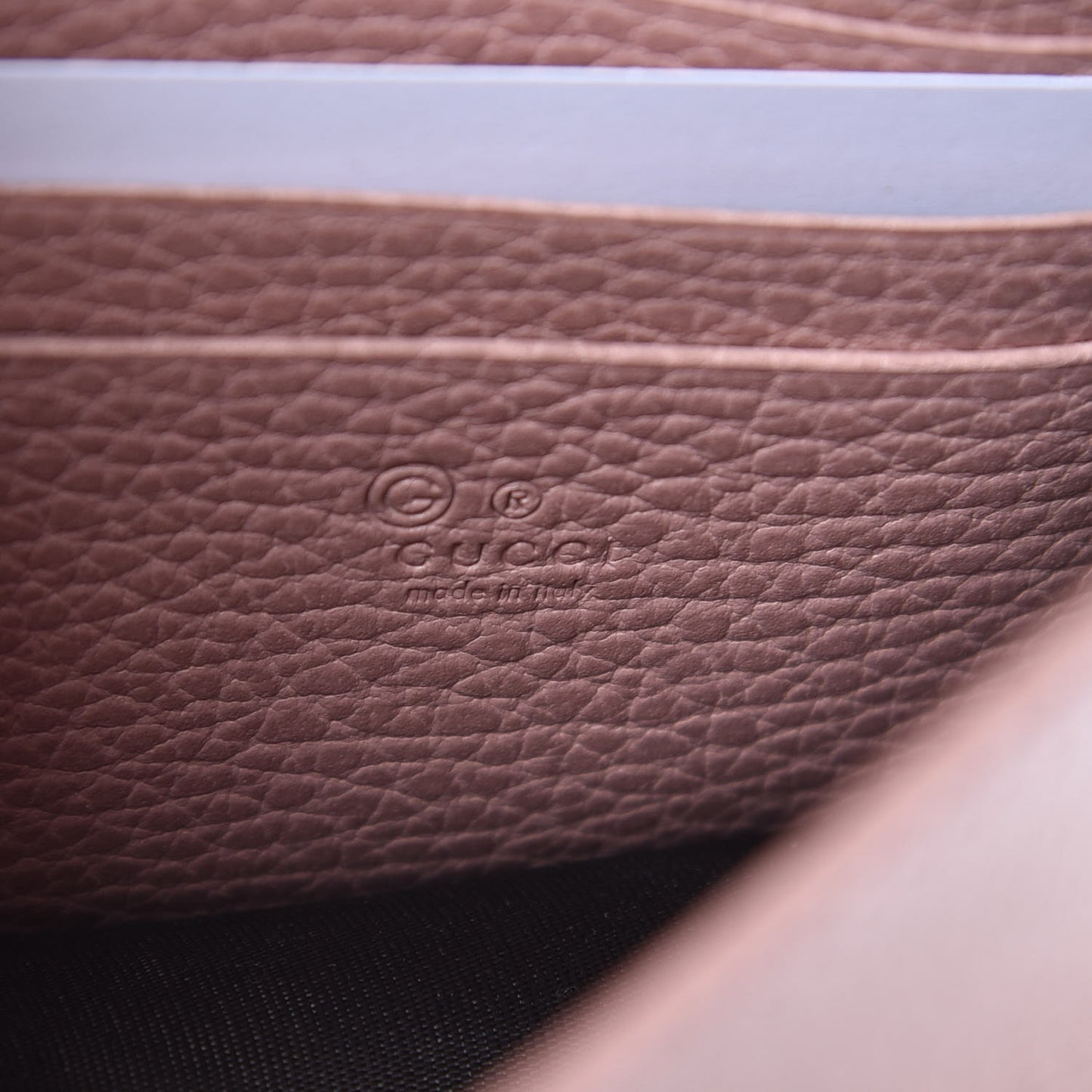 Dollar Calfskin Interlocking G Chain Wallet Soft Pink