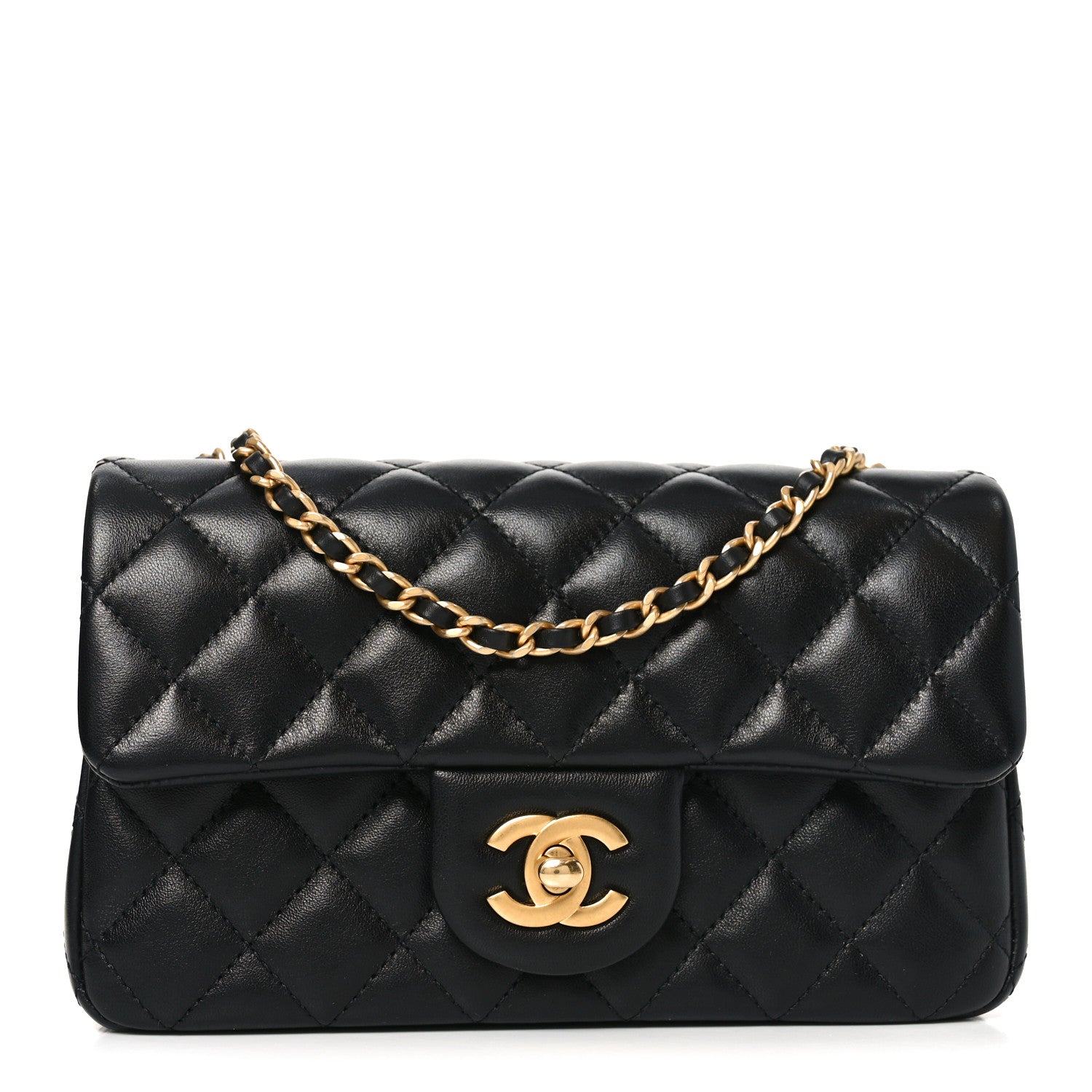 Chanel Lambskin Quilted Mini Rectangular Pearl Crush Flap Black 1 of 11