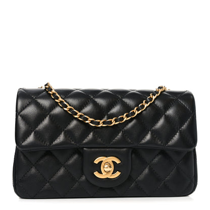 Chanel Lambskin Quilted Mini Rectangular Pearl Crush Flap Black 1 of 11