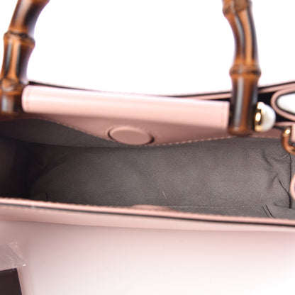 Gucci Nappa Bamboo Web Mini Nymphaea Top Handle Bag Perfect Pink Mystic White 5 of 11