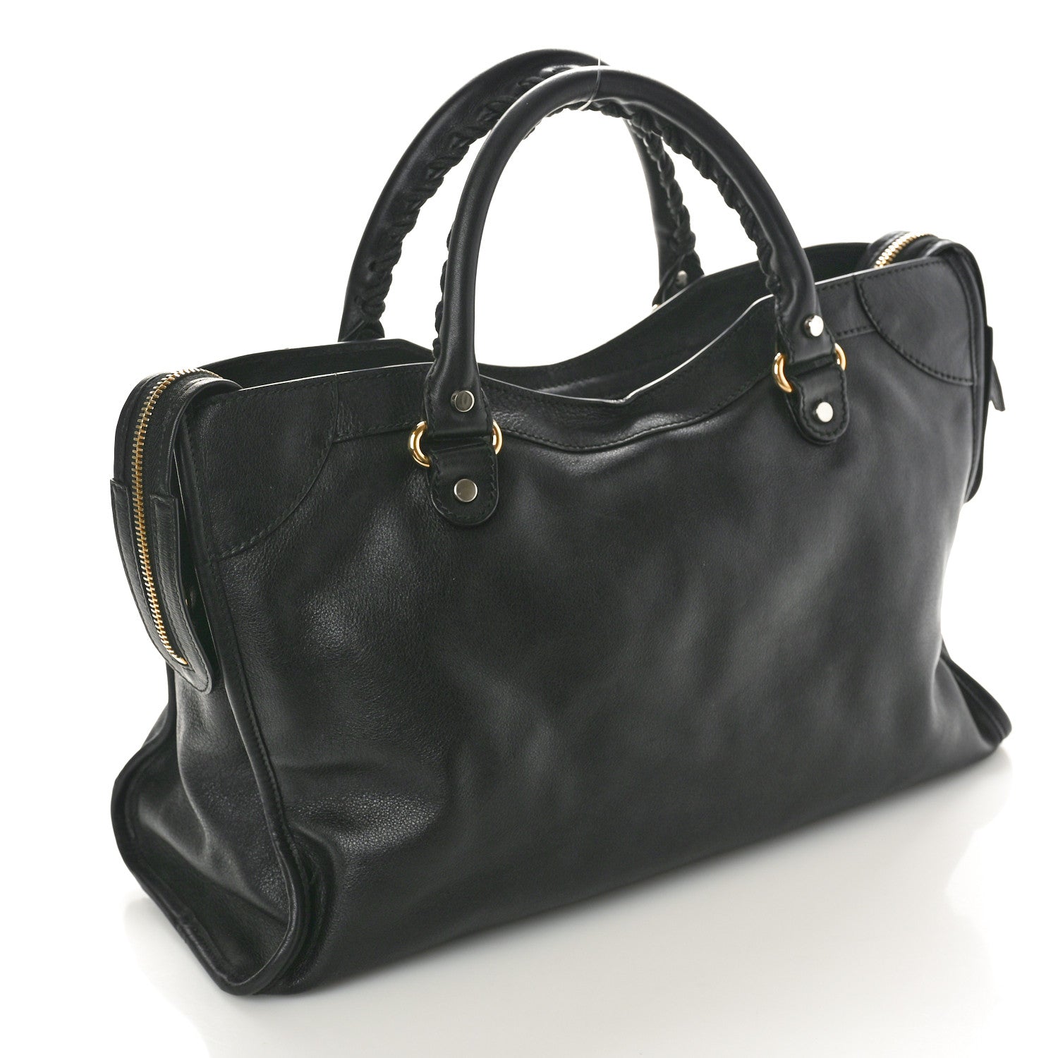 Balenciaga Veau Amp Plate Gold Hardware City Black 4 of 11