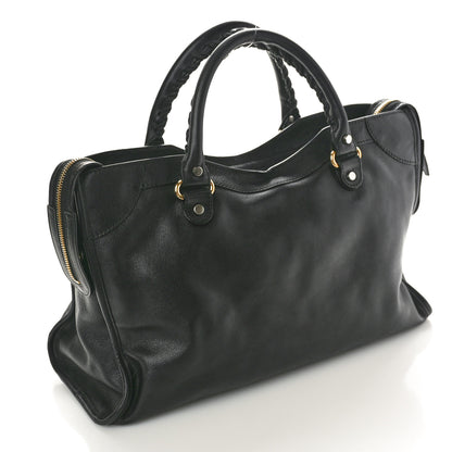 Balenciaga Veau Amp Plate Gold Hardware City Black 4 of 11