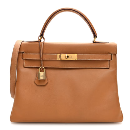 Hermes Courchevel Kelly Retourne 32 Gold 1 of 10