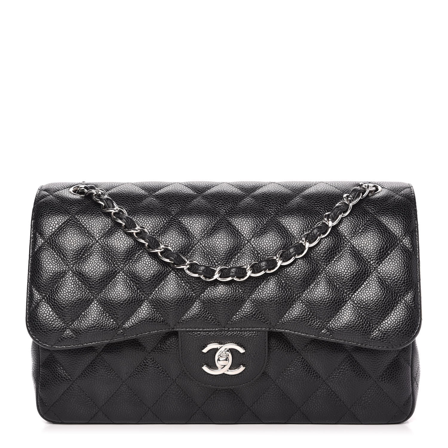 Chanel Caviar Quilted Jumbo Double Flap Black 1 of 11