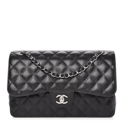 Chanel Caviar Quilted Jumbo Double Flap Black 1 of 11