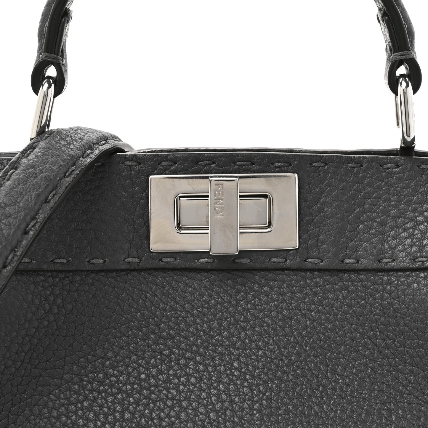 Cuoio Romano Selleria Chamois Small Peekaboo I SEE U Satchel Asfalto Camelia
