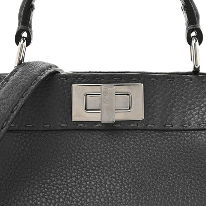 Fendi Cuoio Romano Selleria Chamois Small Peekaboo I SEE U Satchel Asfalto Camelia 8 of 11