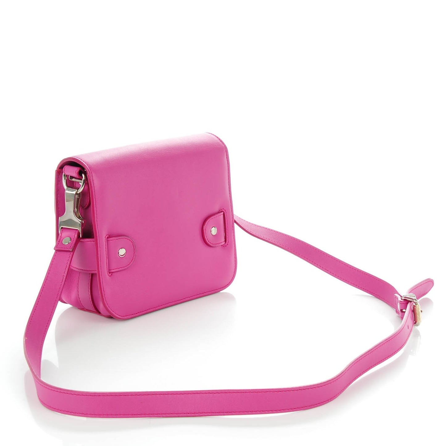 Smooth Calfskin Tiny PS11 Classic Shoulder Bag Fuxia