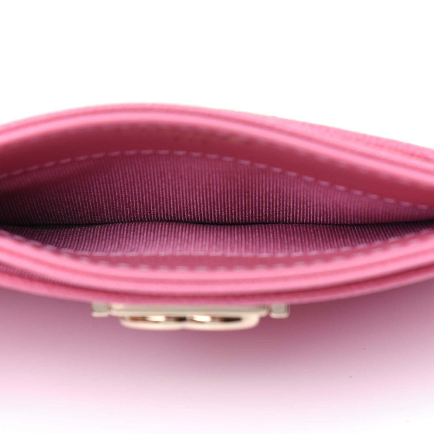 Chanel Caviar Quilted Boy Card Holder Pink 5 of 12