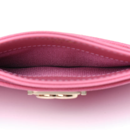 Chanel Caviar Quilted Boy Card Holder Pink 5 of 12
