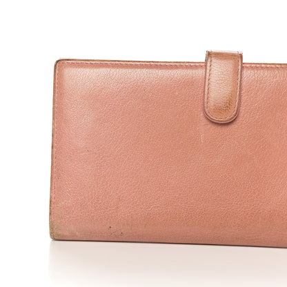 Chanel Goatskin Camellia Embossed Flap Wallet Pink 15 of 18