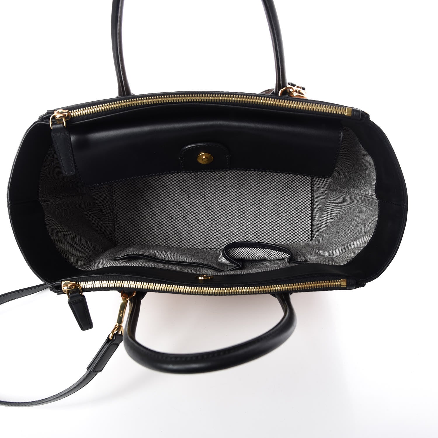 MCM Visetos Medium Kathy Double Zip Tote Cognac Black 7 of 8