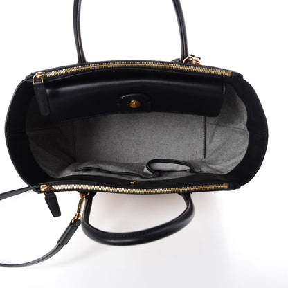 MCM Visetos Medium Kathy Double Zip Tote Cognac Black 7 of 8