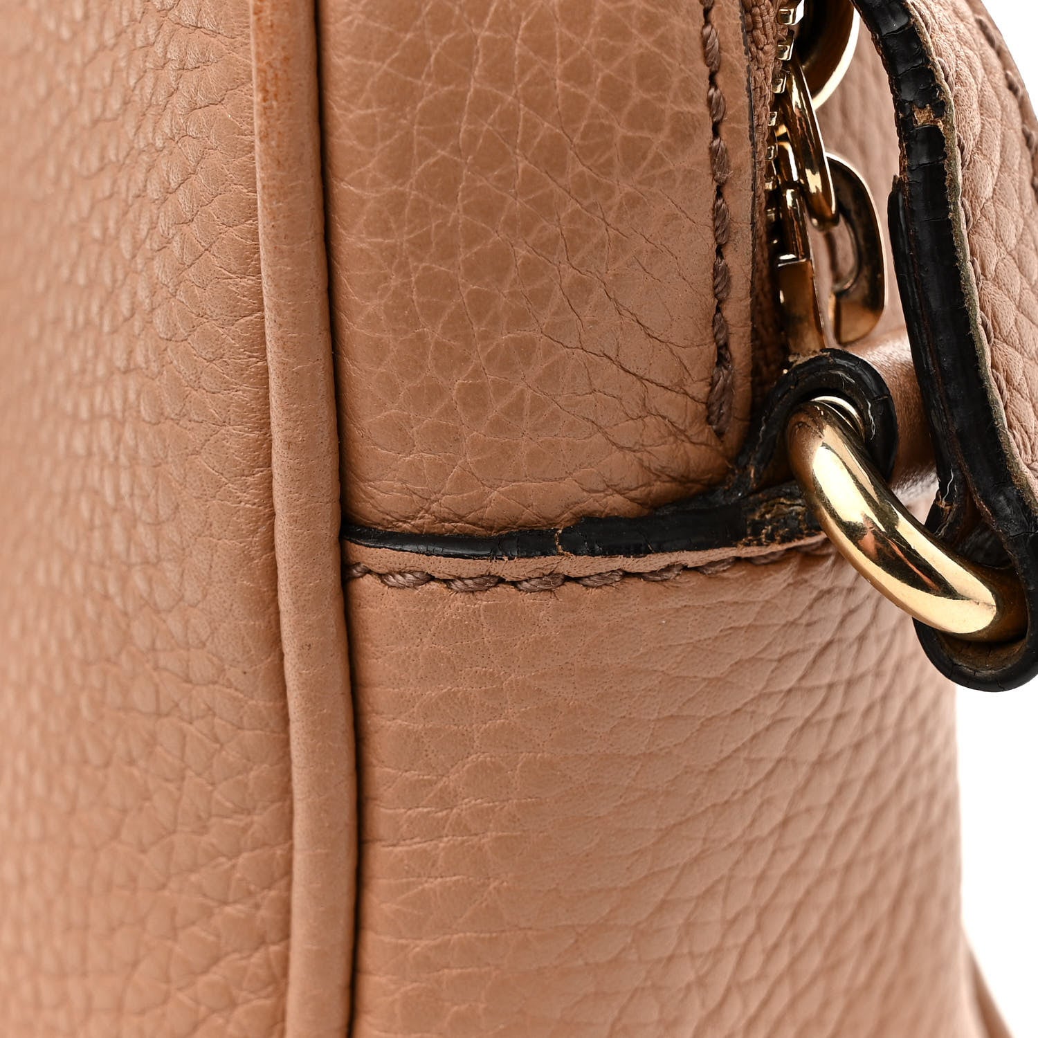 Gucci Pebbled Calfskin Small Soho Disco Bag Camelia 12 of 14