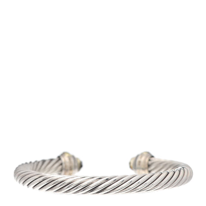 David Yurman Sterling Silver 14K Yellow Gold Lemon Citrine 7mm Cable Classics Bracelet 3 of 5