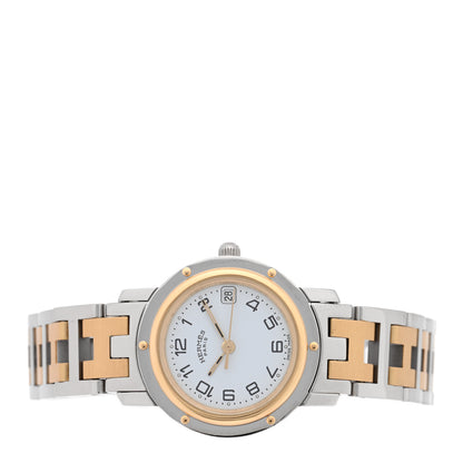 Hermes Stainless Steel 24mm Clipper Quartz Watch Gold 2 of 4